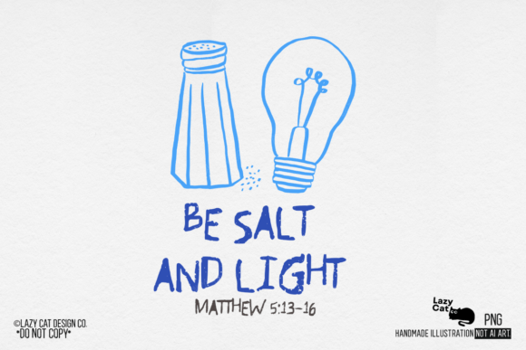 Christian Hand-drawn Salt and Light PNG Illustrations