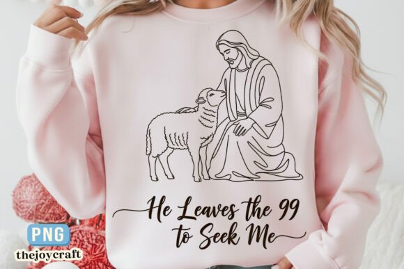 Christian Lost Sheep PNG: He Left the 99 Illustrations
