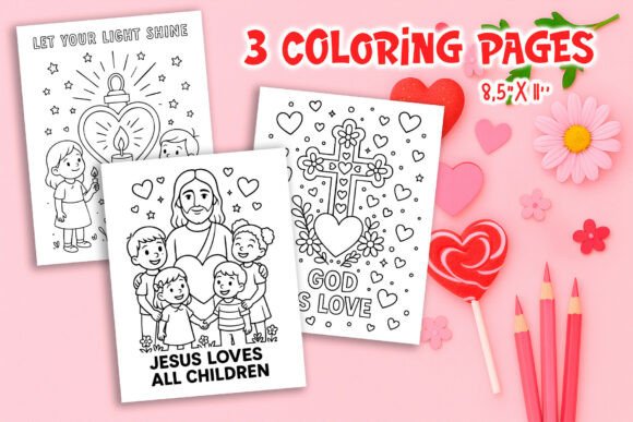 Christian Valentine Coloring Pages