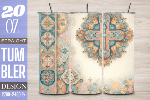 Cross Christian 20 Oz Skinny Tumbler PNG & Tumbler Wraps