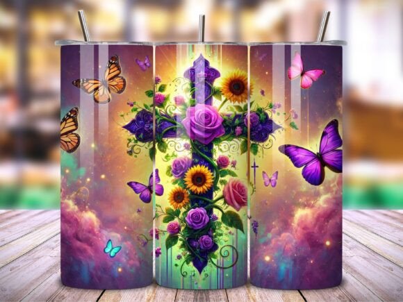 Cross Christian 20oz Tumbler Wrap PNG V1 — Tumbler Wraps