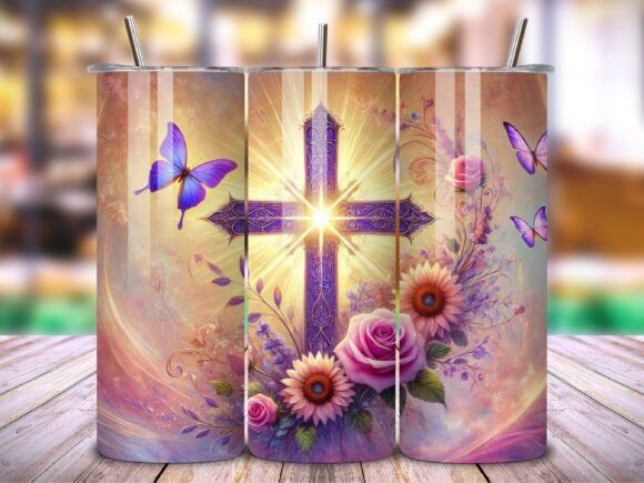 Cross Christian 20oz Tumbler Wrap PNG V5 for Tumbler Wraps