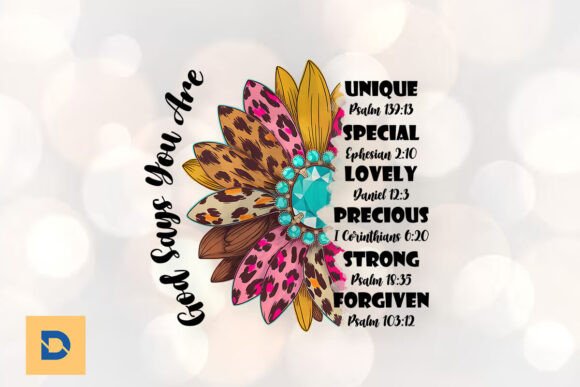 God Say You Are Christian Sunflower PNG — Print Templates