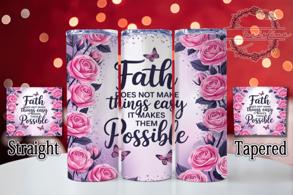 Inspirational Christian Faith Tumbler Wraps