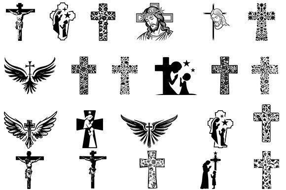 Jesus Cross SVG Bundle Crucifix Bundle for Crafts