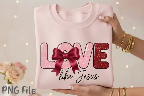Love Like Jesus Valentines Day PNG Illustrations