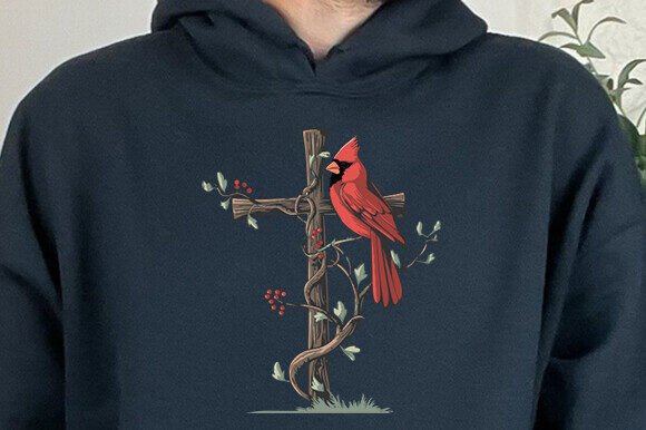 Loving Bird with Cross SVG: Crafts & Faith Design Asset