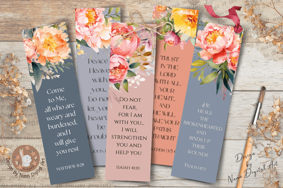 Printable Bible Verses Bookmark Set 983 — Print Templates