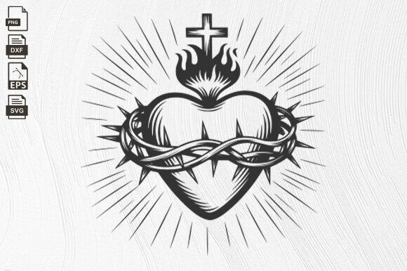 Sacred Heart SVG for Crafts & Content Publishing