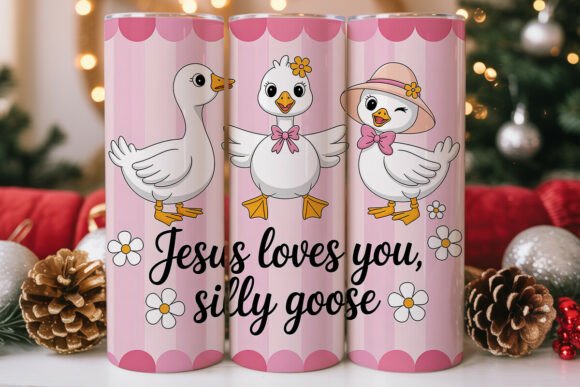 Silly Goose Jesus Loves You Tumbler Wrap