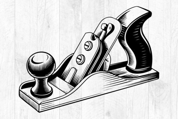 Wood Plane SVG: Crafts & Carpenter Design Asset